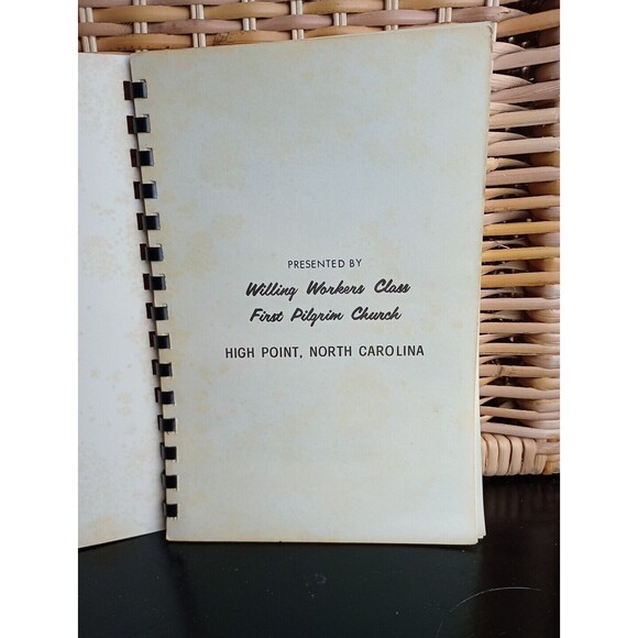 First Pilgrim Church High Point, NC Spiral Cookbook 1950s 1960s Retro Vintage - Picture 3 of 16